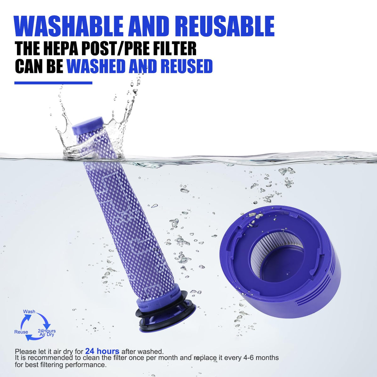 Complete replacement set maintains suction and consistent cleaning performance.