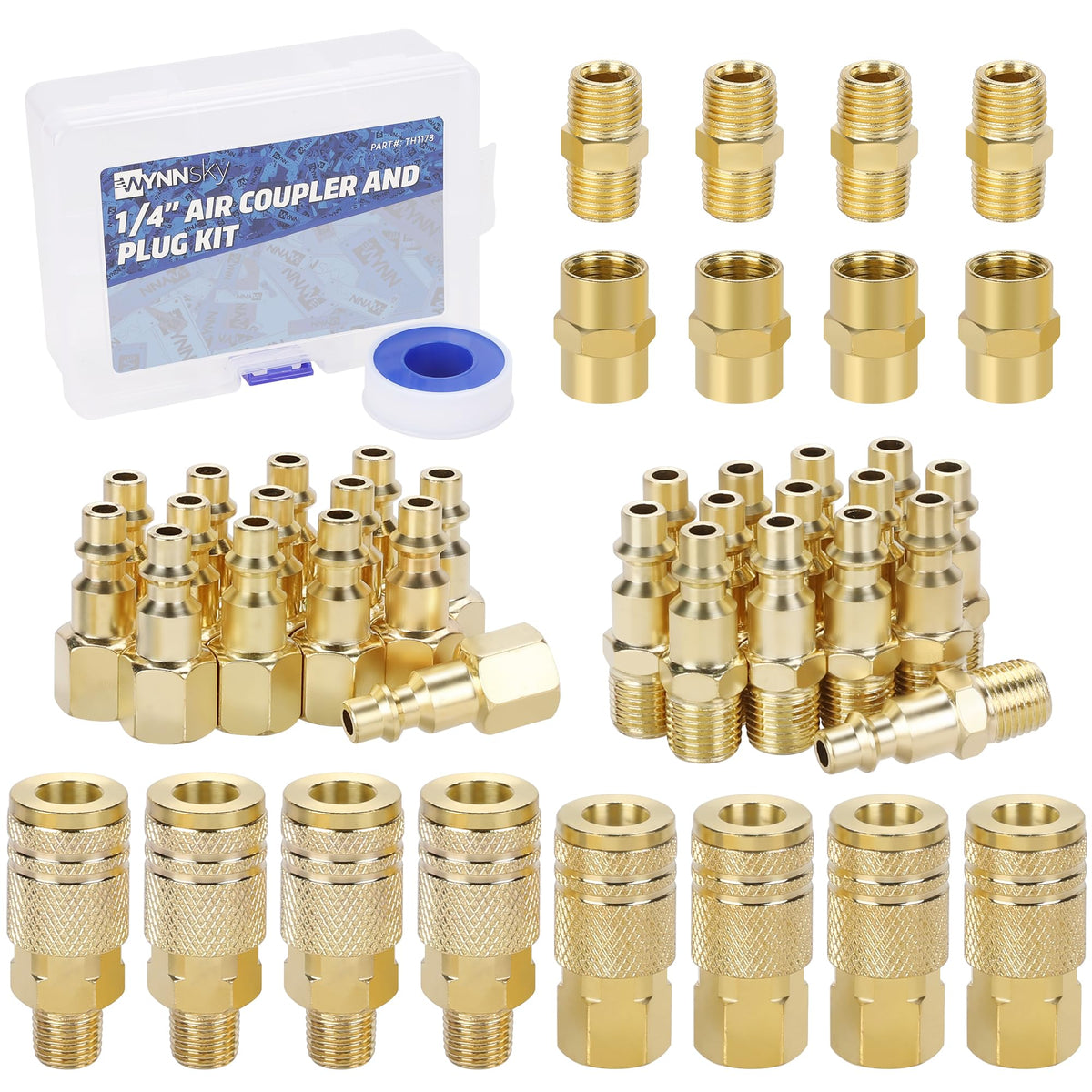 WYNNsky 1/4 MNPT couplers for quick air hose connections