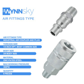 WYNNsky coupler features locking balls and sleeve guard for reliable engagement.