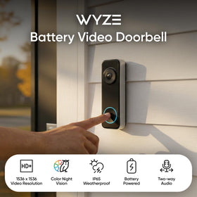 Wyze Battery Video Doorbell wire-free setup enables flexible placement and long battery life.