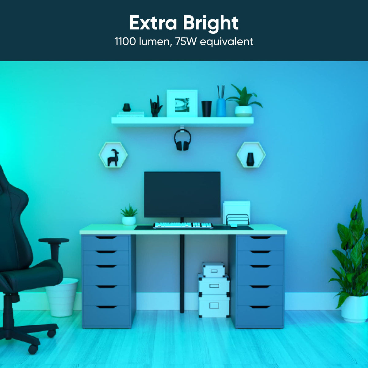 Wyze Bulb Color RGB with 16 million colors for precise ambience control.