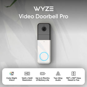 Wyze Doorbell Pro 1:1 head-to-toe view captures visitors and packages clearly.