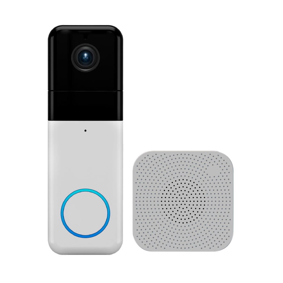 Wyze Doorbell Pro wireless front view showing quick setup and clear entry monitoring.