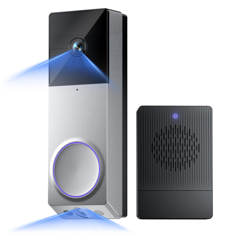 WYZE Duo Cam Doorbell front view showing dual cameras for porch security