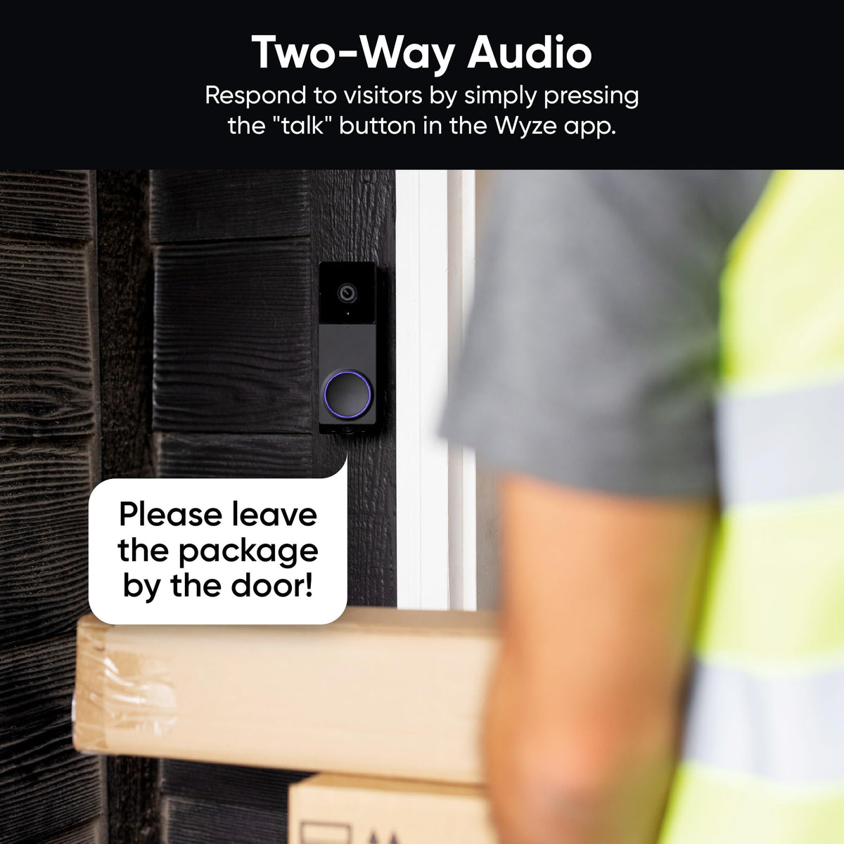 Wyze Duo Cam Door Bell motion deterrence alerts and visitor monitoring