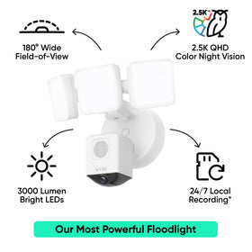 Wyze Floodlight Pro 2.5K color night vision reveals vivid detail after dark