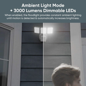 Wyze Floodlight Pro ambient light mode emits gentle illumination until motion
