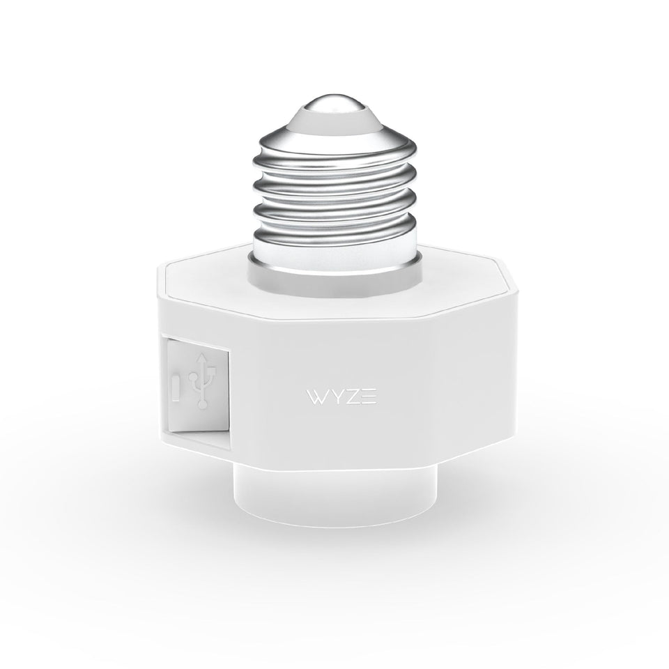 Wyze Lamp Socket exterior power for Wyze Cam v3, enabling continuous camera power.