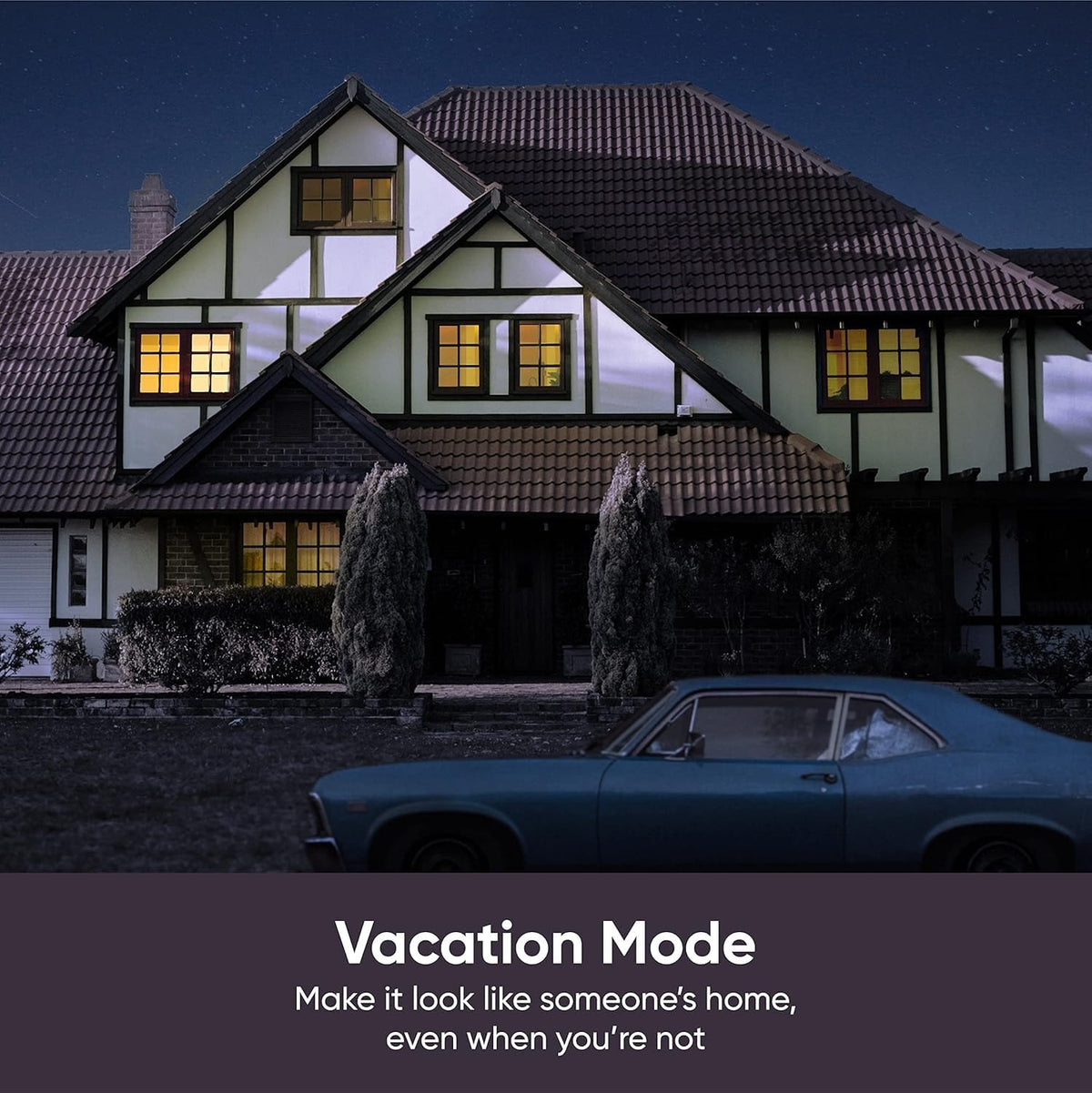 Wyze Lifestyle vacation mode creates presence with random on/off patterns.