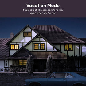 Wyze Plug simulating presence with vacation mode for added security.