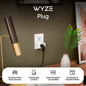 Wyze Plug responds to Alexa and Google Assistant for hands-free commands.