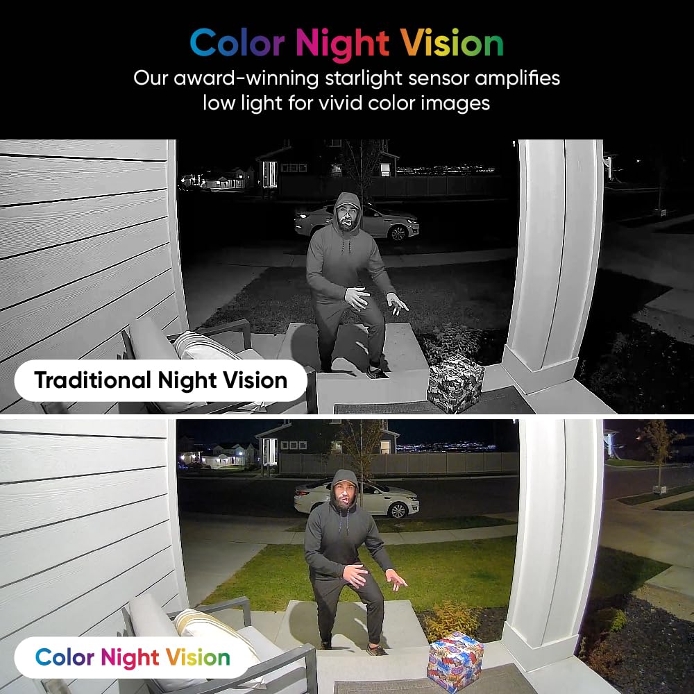 Wyze Video Doorbell V2 wide angle view minimizes blind spots at entry.