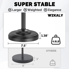 WZKALY anti-slip weighted base prevents movement on bathroom floors.