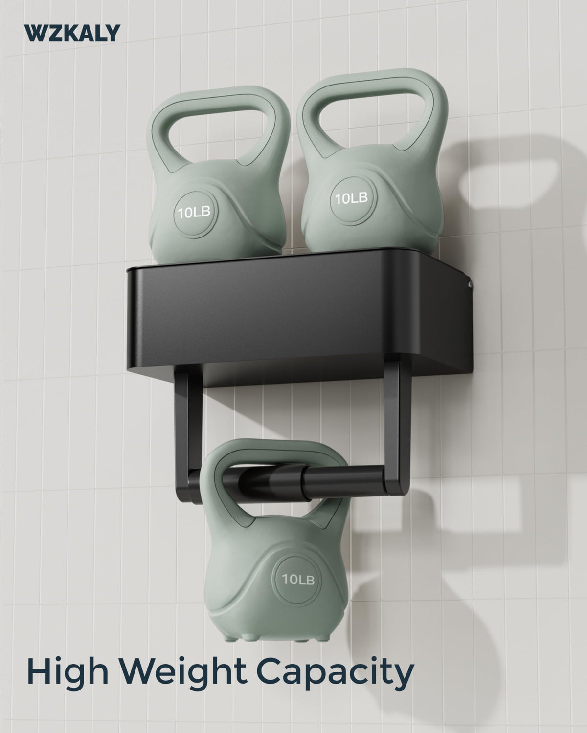 WZKALY bathroom organizer showing hidden storage and shelf