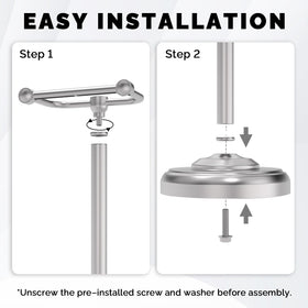 WZKALY mega-roll compatibility supports larger toilet paper options.