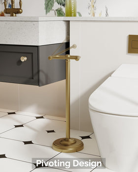 WZKALY post-pivoting design toilet paper holder enables smooth, controlled dispensing.