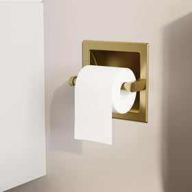 WZKALY recessed gold toilet paper holder brushed brass finish highlights elegance
