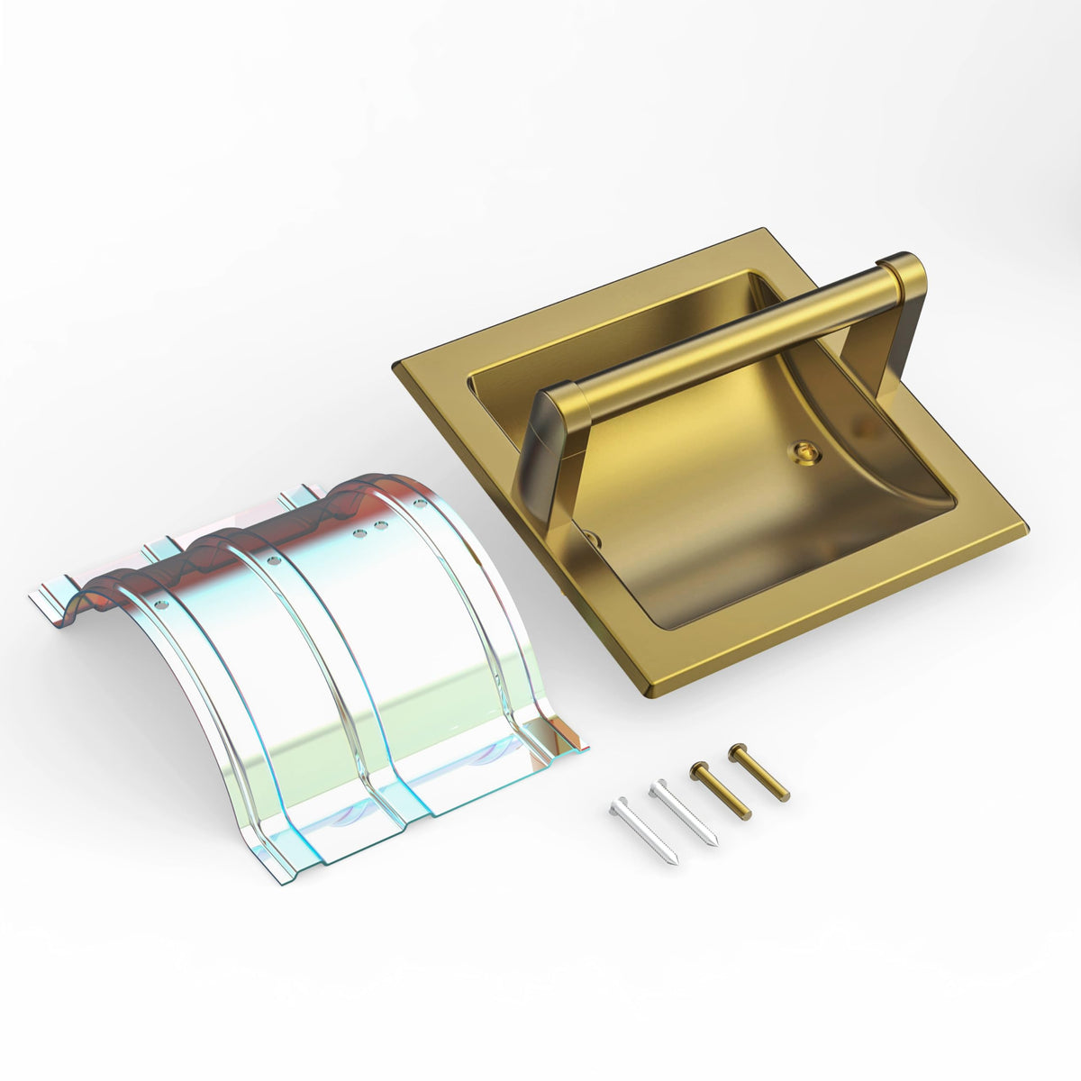 WZKALY recessed gold toilet paper holder low maintenance finish