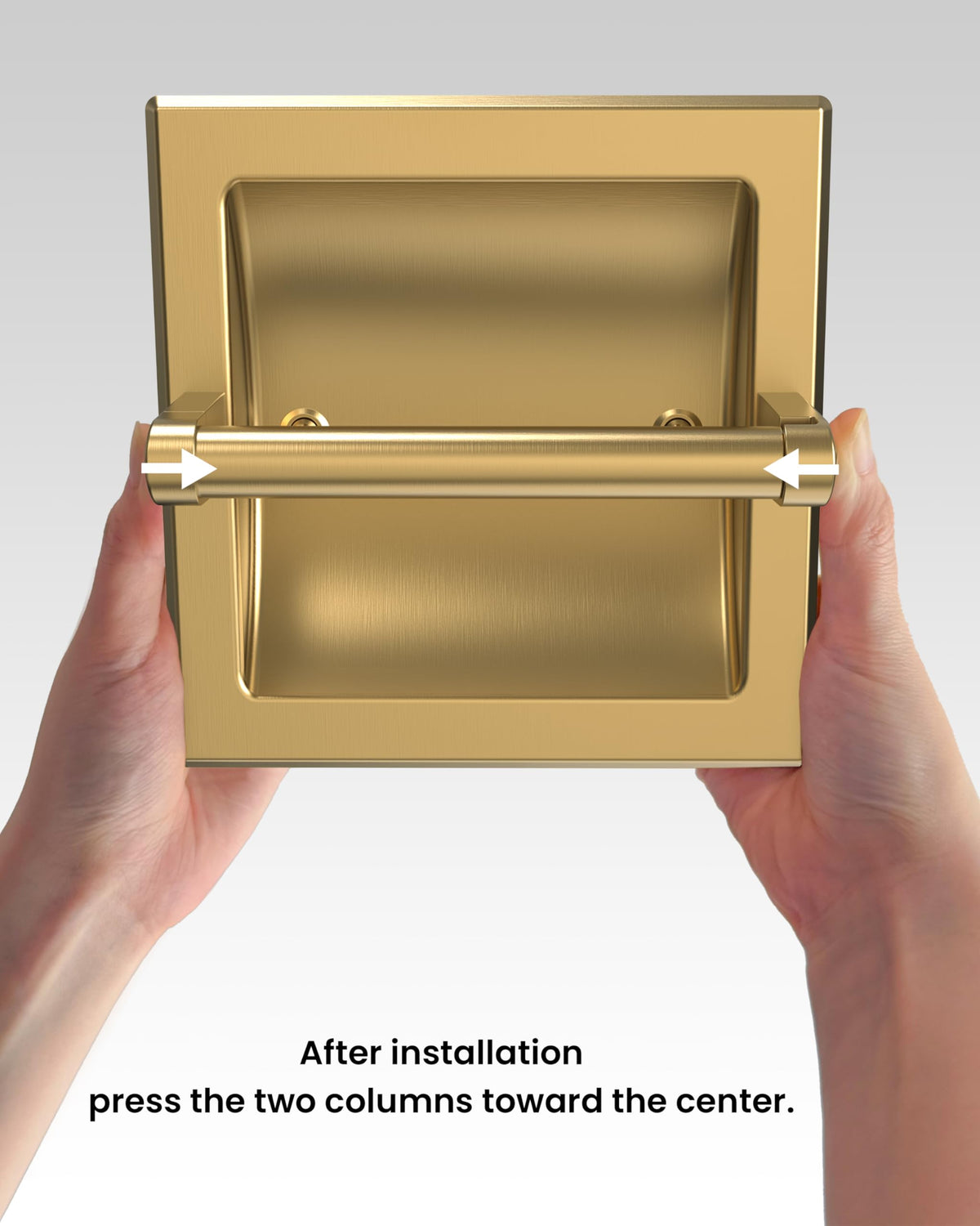 WZKALY recessed gold toilet paper holder recessed design protects walls