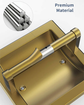 WZKALY recessed gold toilet paper holder wall mount detail shows modern design