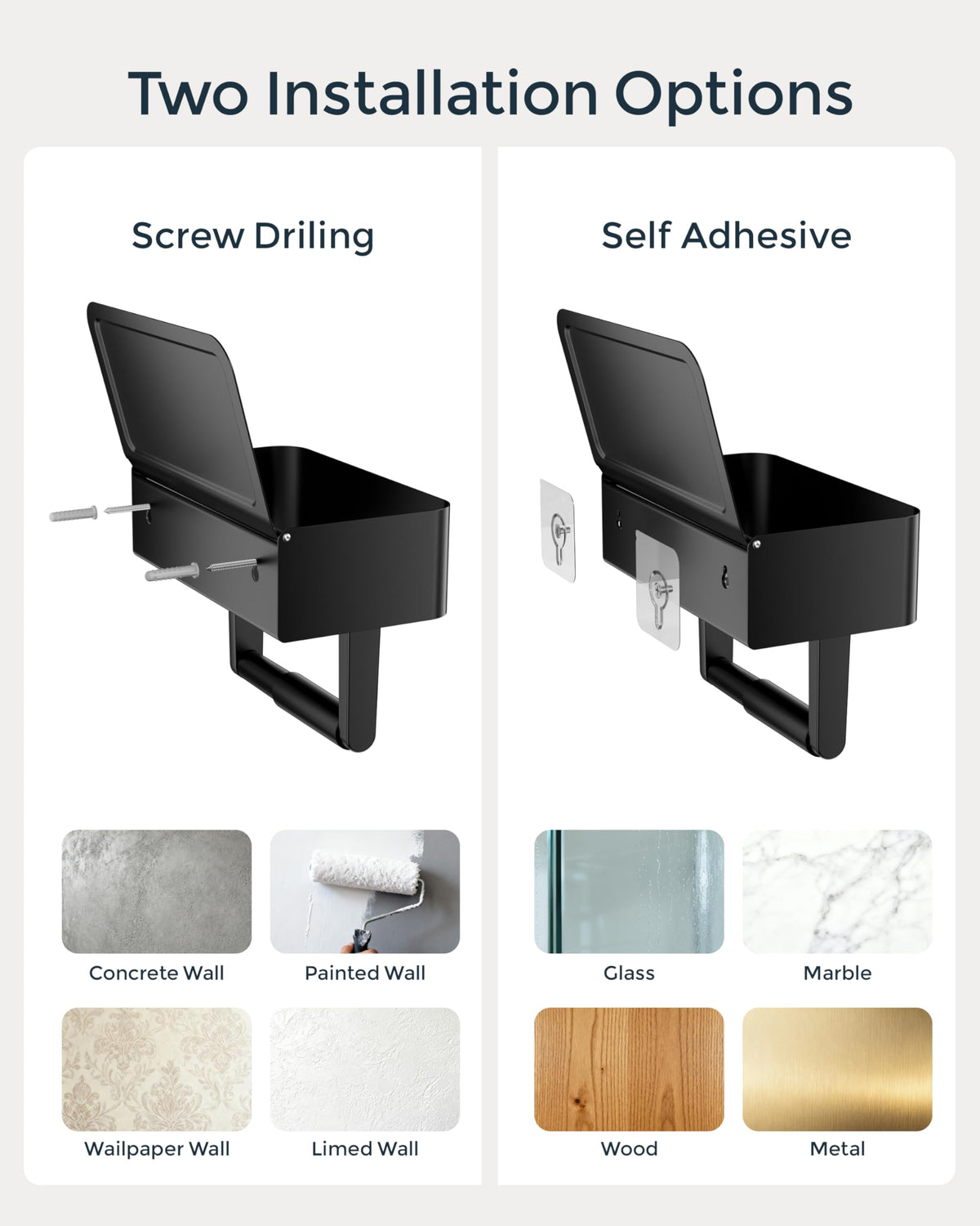 WZKALY stainless steel with matte black finish for modern style