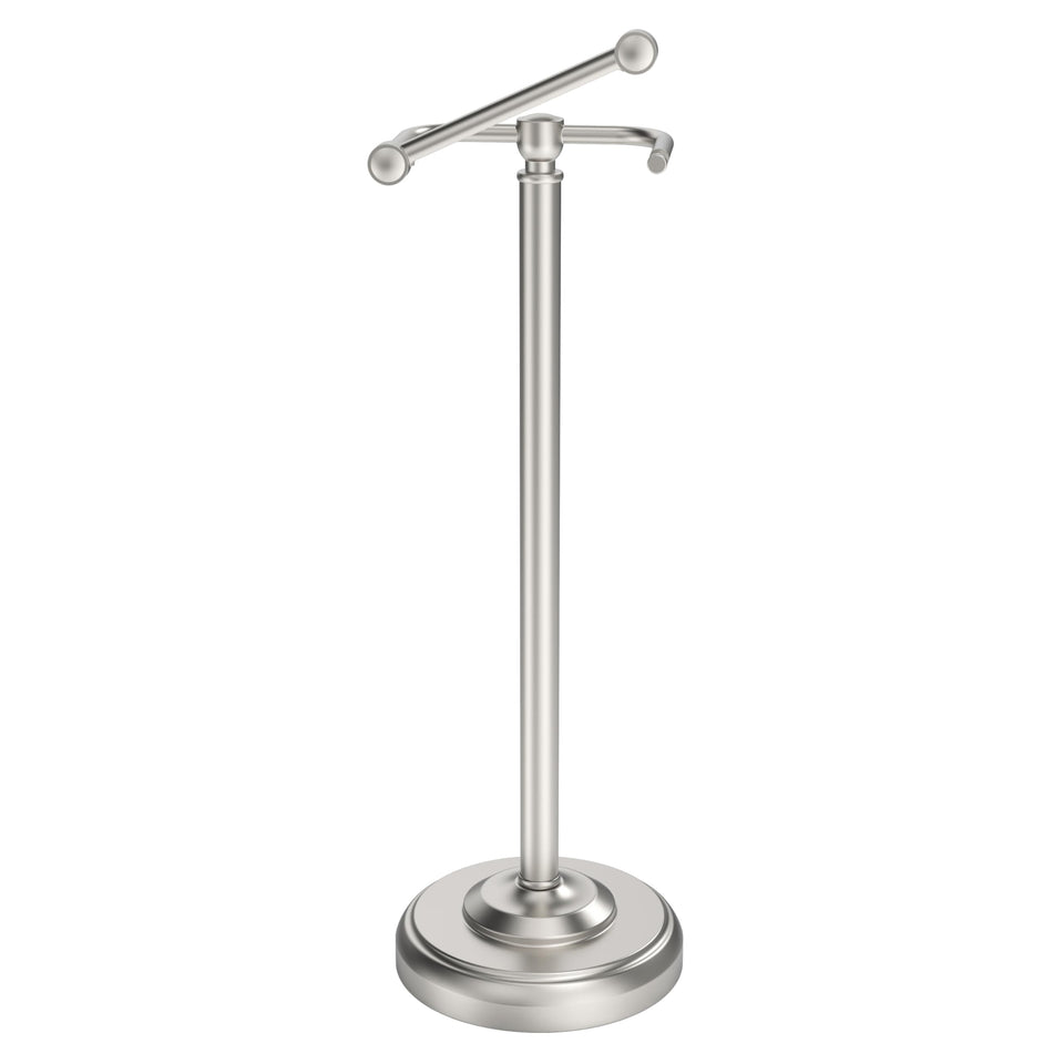 WZKALY toilet paper holder stand front view with brushed nickel finish for durable everyday use.