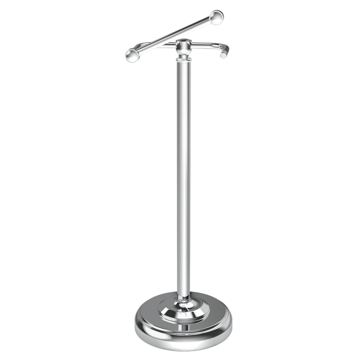 WZKALY polished chrome stand front view showing rust resistant durability