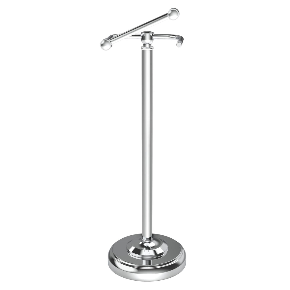 WZKALY polished chrome stand front view showing rust resistant durability