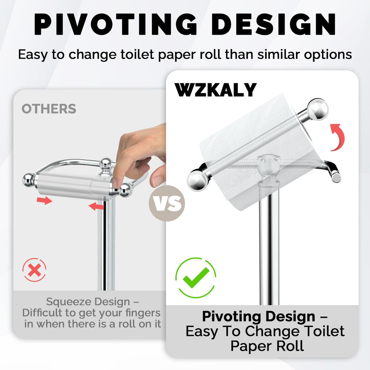 WZKALY weighted base provides stability and floor protection