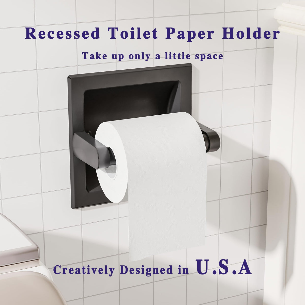 WZKALY wall-mount stainless steel toilet paper holder with pivoting action