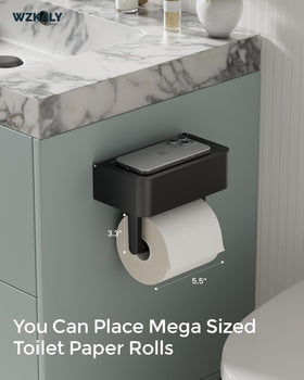 WZKALY wipes dispenser with built-in storage shelf keeps flushable wipes accessible