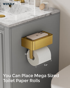 WZKALY wipes storage dispenser in gold keeps flushable wipes within reach.