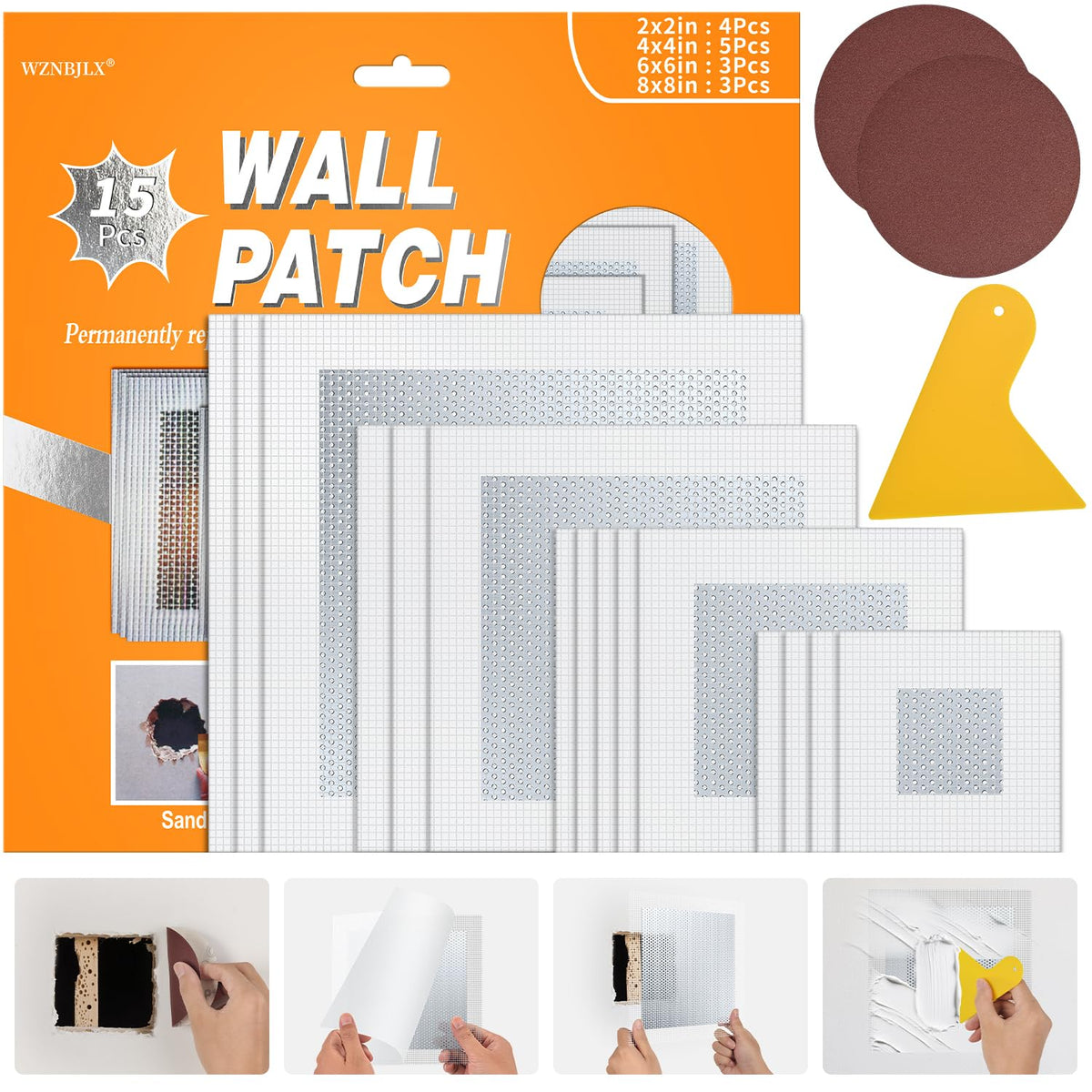 WZNBJLX Wall Patch Kit cover image, ideal for quick drywall repairs