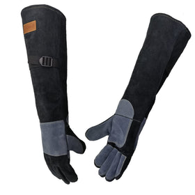 WZQH leather gloves palm closeup showing grain and bite resistance