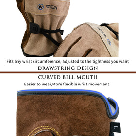 WZQH gloves reinforced palm enhance grip on heavy tools.