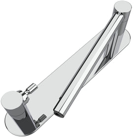 WZRUA chrome adhesive toilet paper holder with double post for easy mounting