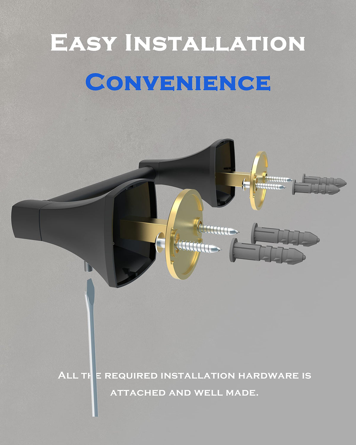 WZRUA easy installation with included hardware for quick setup