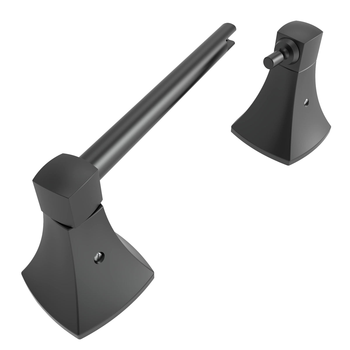 WZRUA matte black wall mounted toilet paper holder in display for easy access