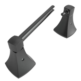WZRUA matte black wall mounted toilet paper holder in display for easy access