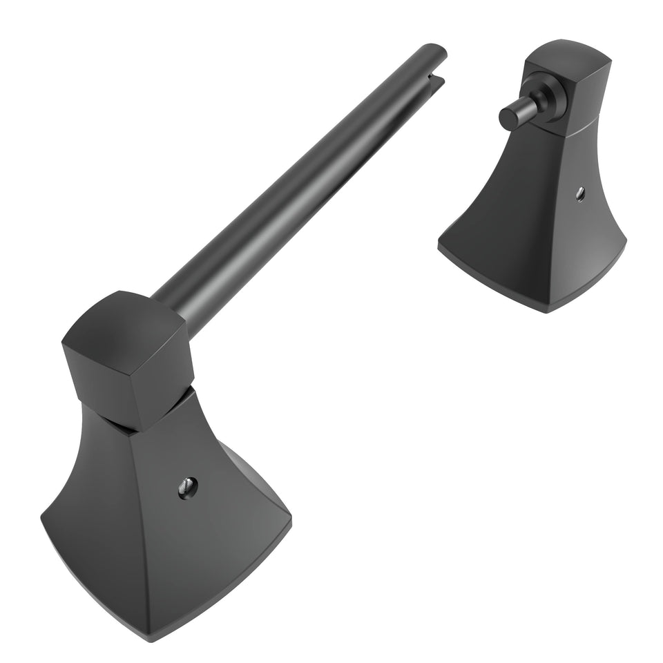 WZRUA matte black wall mounted toilet paper holder in display for easy access