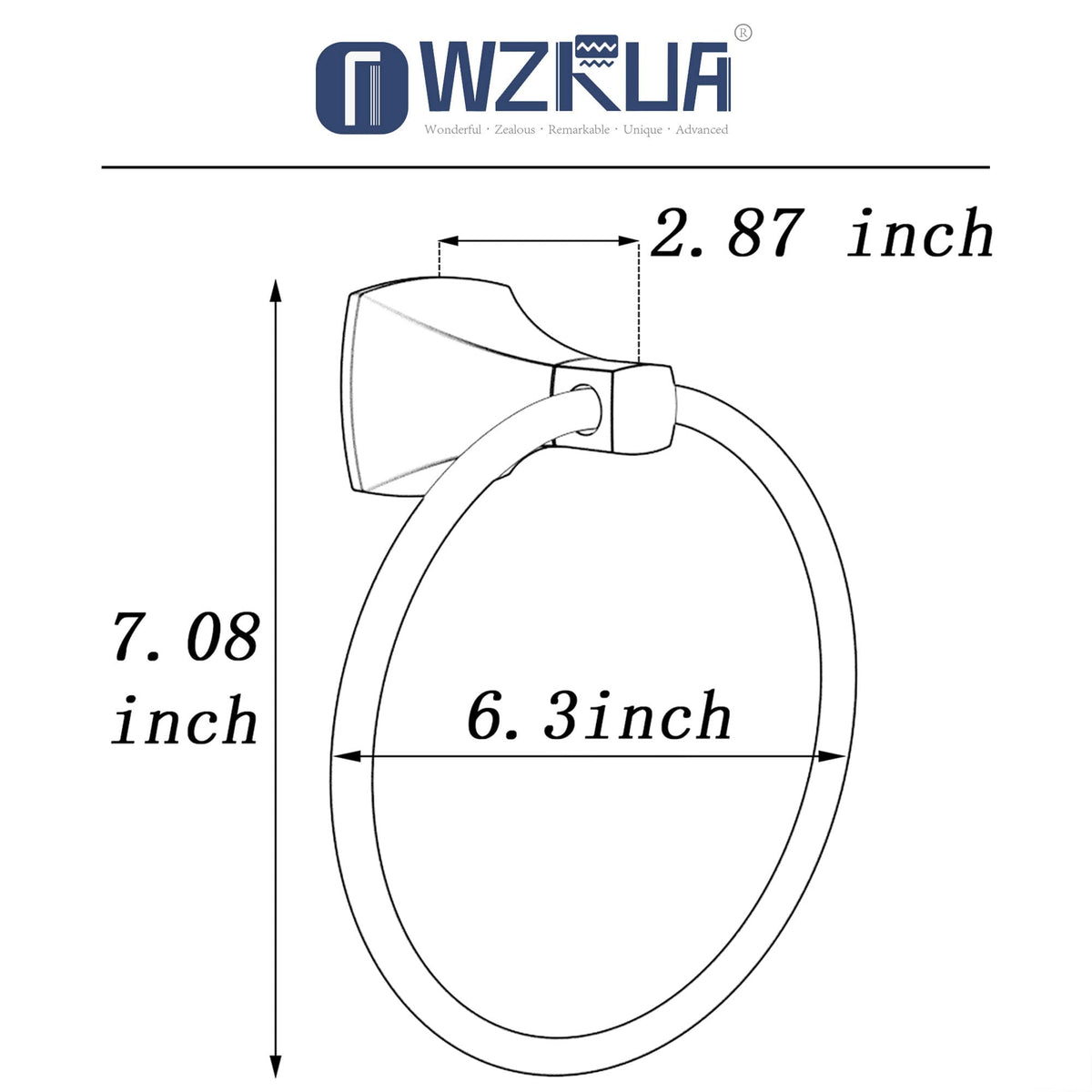 Towel ring keeps essentials within reach after showers.