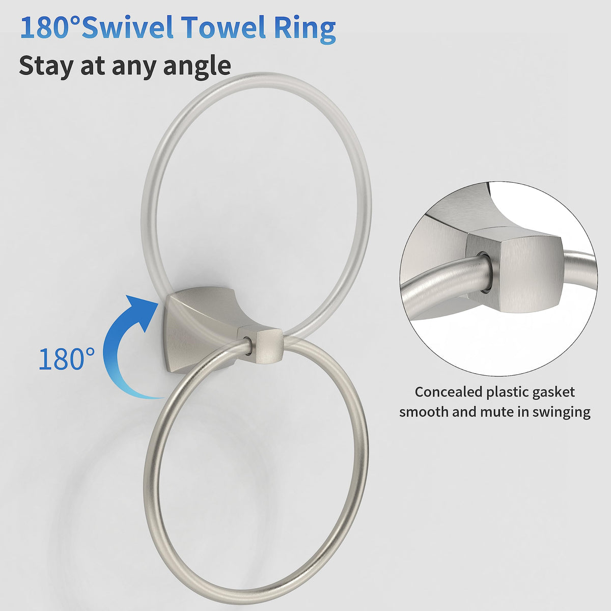 Space-saving design fits small bathrooms and kitchens with towels nearby.
