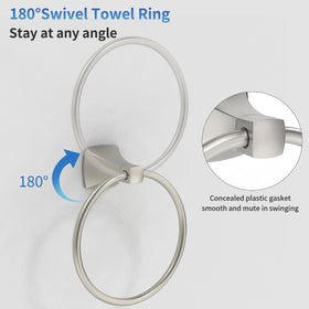 Space-saving design fits small bathrooms and kitchens with towels nearby.