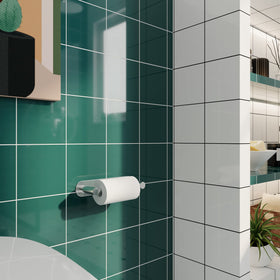 Stainless steel and zinc alloy construction resists rust in busy bathrooms