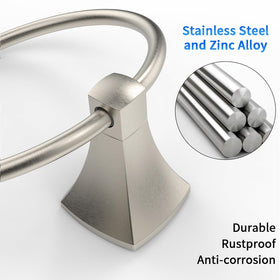 Durable stainless steel and zinc alloy construction resists everyday wear.