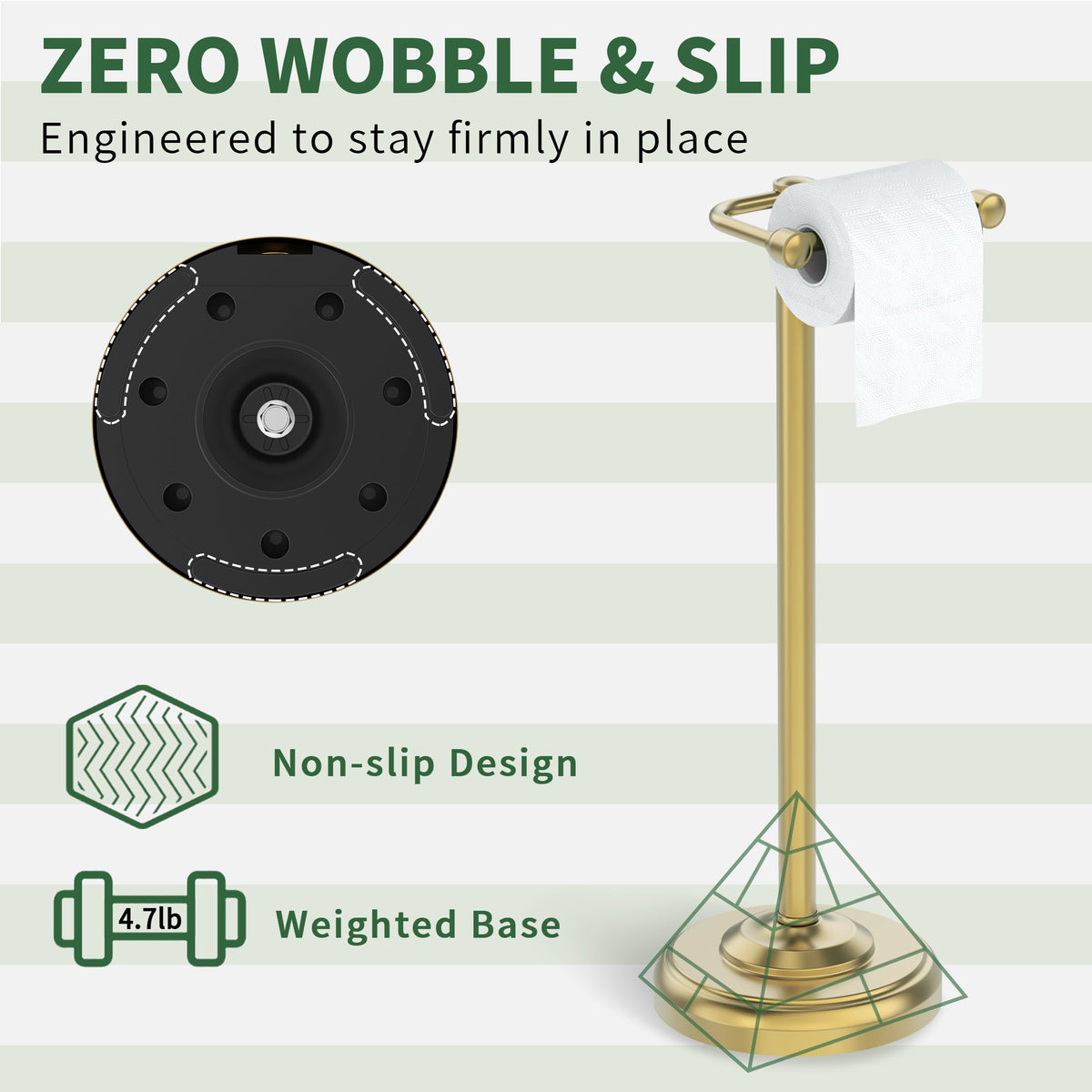 WZRUA anti-slip base protects floors from scratches.