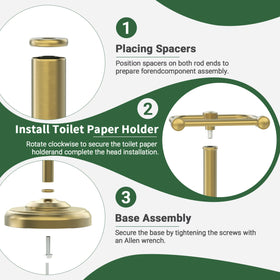 WZRUA 22-inch height and 7.48-inch base fit most bathrooms.
