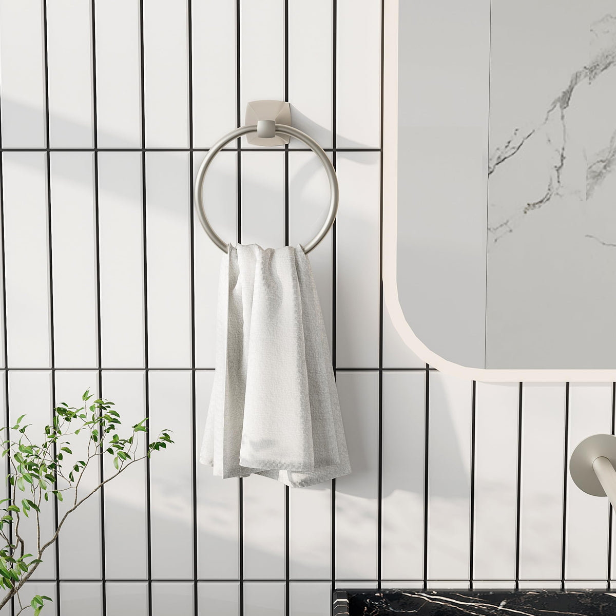Included installation hardware for quick wall mounting of the WZRUA towel holder.