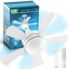 WZZIW 17.7in socket fan light assembly offers 2-in-1 convenience for compact rooms.