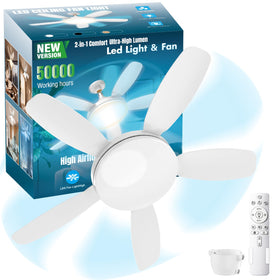 WZZIW 32-inch socket fan light assembly showing combined lighting and airflow.